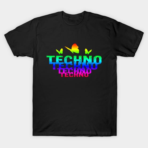 Techno Fading EDM Music Festival T-Shirt by shirtontour